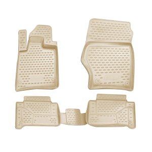 Audi Q7 Floor Mats - Omac - Rubber TPE - Beige - '07-'15